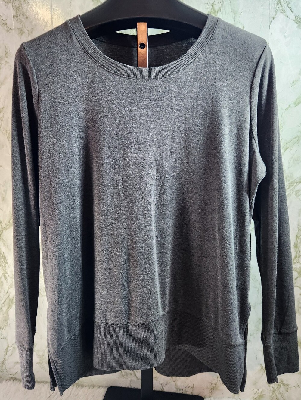 GAIAM Gray Soft Sweater Top